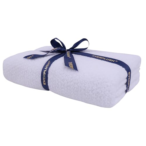 Everplush Diamond Collection Extra Large Bath Sheet Towel 1-Pack – Super Soft, Highly Absorbent & Quick-Drying Thick Towel, 35" x 66", – Perfect for Bathroom, Pool & Swimming - color: New White, size: (Pack of 1) Bath Sheets (35 x 66 in)