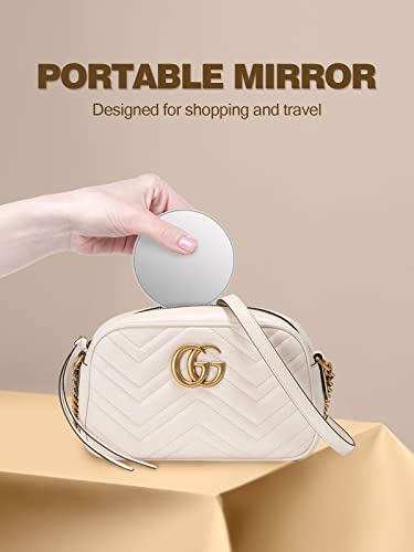 Macaki 40X Magnifying Mirror with 2 Suction Cups, 3.5 inches Magnified Makeup Mirror and Slant Tweezers,Grey,1PC - color: Grey-40x
