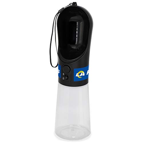 Dog Water Bottle. NFL Los Angeles RAMS PET Water Bottle. Best Cat Water Bottle. Water Fountain Dispenser for Dogs & Cats. - color: Los Angeles Rams