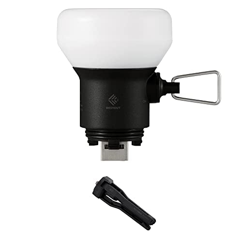 NESTOUT Rugged Outdoor Camping LED Lantern w/ Mini Tripod, Dimmable USB Powered Soft LED Light, IP44 Water Dust Resistant, 10-350 Lumen, Portable Lamp for Power Bank EDC Travel, LAMP-1 (Black) - color: LAMP / Black, size: LAMP