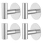 Heavy Duty Self-Adhesive Coat Hooks, Stainless Steel Towel Hooks for Bags, Towels, Robes, Hats, Aprons – No Drill Bathroom, Kitchen, Hotel Wall Hooks (Silver, 4 Pack) - color: Silvery, size: Adhesive "T" Shape- 4 Pack