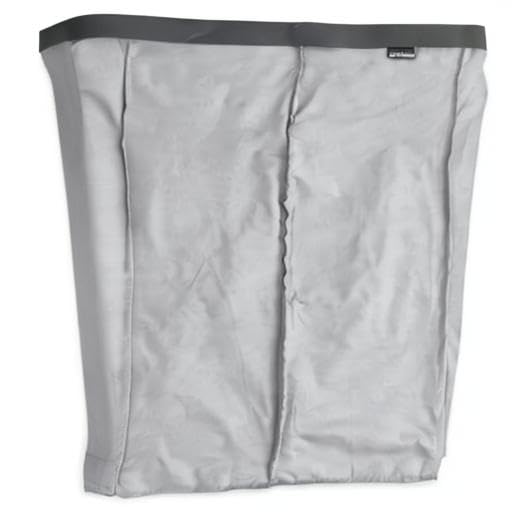 Brabantia - Bo Laundry Hamper Bag 2 x 12 Gal - Replacement Bag for Bo Laundry Hamper - Dual Compartments for Easy Sorting - Portable & Hygienic - Cotton Bag with Velcro Closing - Gray - size: 2 x 12 Gal Compartments