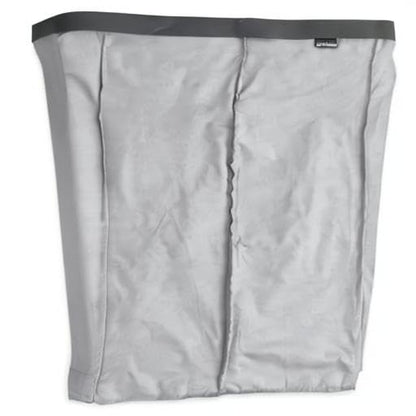 Brabantia - Bo Laundry Hamper Bag 2 x 12 Gal - Replacement Bag for Bo Laundry Hamper - Dual Compartments for Easy Sorting - Portable & Hygienic - Cotton Bag with Velcro Closing - Gray - size: 2 x 12 Gal Compartments