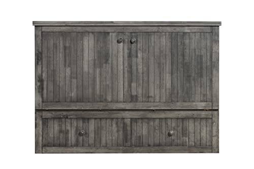 Mega Solutions Murphybedz Tuscany Murphy Cabinet Chest Bed with Charging Station 6 Inch (Galaxy Grey, Queen) - color: Galaxy Grey, size: Queen (U.S. Standard)
