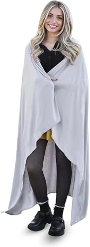 K E L O R Luxury Cooling Travel Blanket - Stretchy, Lightweight Soft & Breathable Shawl Wraps for Women - color: Warm Stone, size: Double-Sided