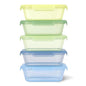 Ello Snap & Nest 10-Piece 4.5 Cup Plastic Meal Prep Set, Reusable Food Containers for Healthy Eating, Freezer, Dishwasher Safe, Seafoam - color: Seafoam, size: Meal Prep