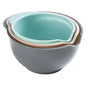 Nesting Plastic Mixing Bowls, Set Of 3, 1.5 quart, 2 quart, 2.5quart, Nesting Bowls with Non Slip Base and Easy Pour Spout, Dishwasher Safe (Green Pink Grey) - color: Green Pink Grey