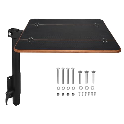 Caravan Folding Table Kit 595x580mm, Swivel Arm Leg System, Space Saving Black Folding Plywood Top for Motorhome, Camper Van Conversion, RV, Boat Interior (Black Table Leg) - color: Black Table Leg