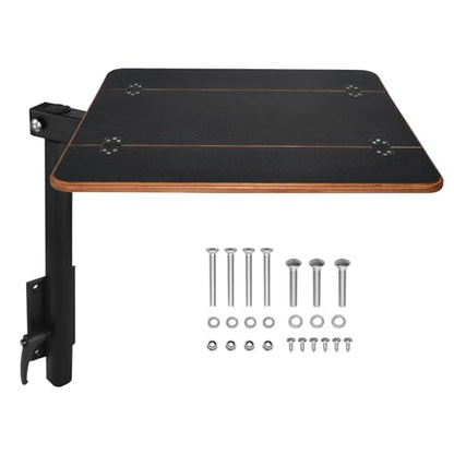 Caravan Folding Table Kit 595x580mm, Swivel Arm Leg System, Space Saving Black Folding Plywood Top for Motorhome, Camper Van Conversion, RV, Boat Interior (Black Table Leg) - color: Black Table Leg