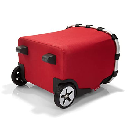 reisenthel carrycruiser red – Portable Shopping Trolley with Sturdy Aluminum Frame, Shoulder Strap and Removable mesh Inner Bag - Made of Water-Repellent Material. - color: Red