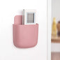 1Pcs Multi-Purpose Adhesive Wall Mounted Storage Box No-Drill Plastic Organizer for Remote Control Phone and Small Items Compact Space Saving Design(Pink) - color: Pink