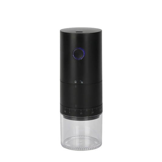 Portable Electric Burr Coffee Grinder with 38 Adjustable Grind Settings - USB Rechargeable Ceramic Core Conical Burr, Coffee Bean Grinder for Espresso, French Press, Travel, Camping, Home & Office Use - color: Black