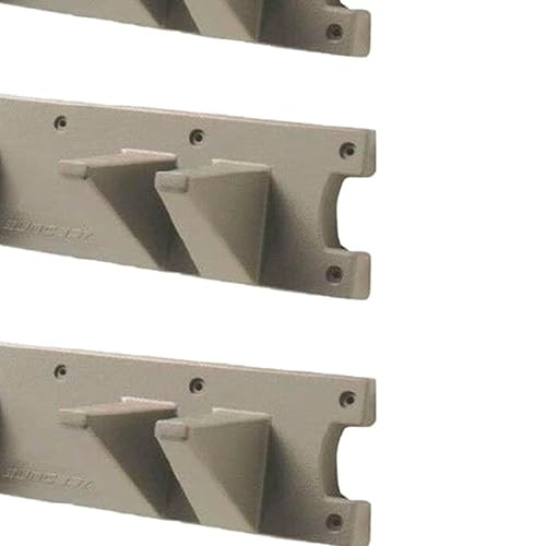 Suncast 4 Pack Wall Stud Mounted Garden Tool Hanger Organizer for Garage or Storage Space, 24 x 4.25 x 6 Inches, Holds Up to 6 Long Handled Tools