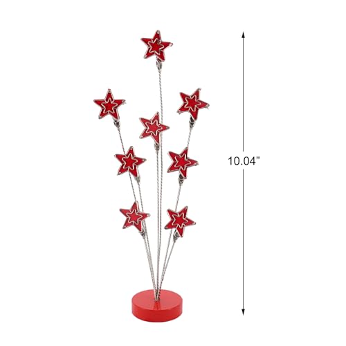8-branch Family Tree Picture Frame Holder, Card Photo Clips Holder Desk Stand for Memo Paper Note Photo Christmas Wedding Card Display (Red Star) - style: Star