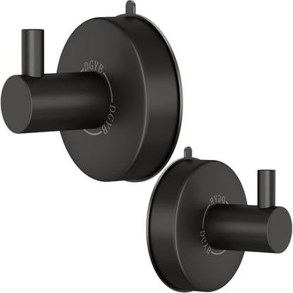 DGYB Suction Cup Hooks for Shower 2 Packs Black Towel Hooks for Bathrooms Wall Robe Loofah Hook for Hanging - color: NEW-Black 2Pcs