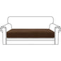 ZNSAYOTX Stretch Cushion Covers Sofa Loveseat Cushion Couch Seat Covers Slipcovers Soft Replacement Unique Pattern Furniture Protector with Elastic Bottom (Coffee, 1 Pc 2-Seat Cushion Cover) - color: Coffee, size: 1 Cushion Loveseat