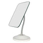 YEAKE Adjustable Flexible Gooseneck Makeup Mirror,360°Rotation Folding Portable Desk Vanity Mirror with Stand Shower Shaving Cosmetic Mirror Square - style: 6.5"L x 5.3"W(Medium)