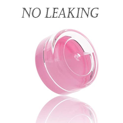 5 Gram Sample Containers with Lids, Mini Makeup Containers, Empty Plastic Travel Cosmetic Containers with Labels(50 Count, Pink Lid) - color: Pink