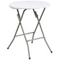 Flash Furniture Elon 2' Round All-Occasion Plastic Folding Event Table, Folding Banquet Table for Indoor/Outdoor Events, White - size: 2 ft