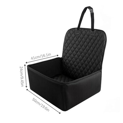 Pet Safety Car Seat Cushion, Adjustable Barrier Design, 50x41x24cm, Dog Cat Seat Protector Cushion Carrier Cover, Stable and Secure, for Car Trips SUV Travel Backseat Use