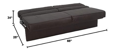 RecPro Charles RV Jackknife Sofa | Love Seat | Sleeper Sofa | Length Options 62", 68", 72" (68 Inch, Chestnut) - color: Chestnut, size: 68 Inch