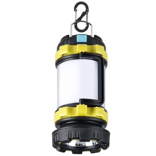 BOBKID 1 Pack Camping Lantern, Outdoor LED Camping Light, Rechargeable Flashlights with 1000LM, 6 Modes, IPX5 Waterproof Portable Emergency Camp Light for Hurricane Survival - Green - color: Green, size: 1 Count(Pack of 1)