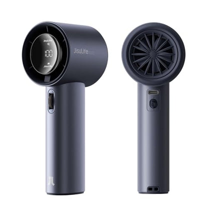 JISULIFE Handheld Fan Pro1S - Next-Gen Airflow: 12 Hours Runtime, Pearlescent ABS - Elegant Strength, 1-100 Speed Scroll Wheel, 3600mAh-Portable Fan for Travel, Gifts for Women Men(Stellar Blue) - color: Stellar Blue