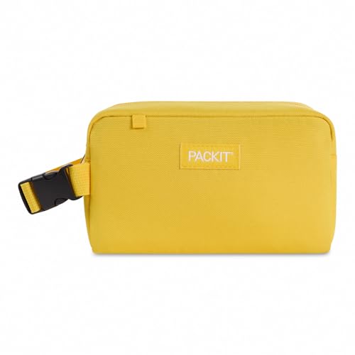 PackIt Freezable Small Insulated Snack Box, Lemonade, with EcoFreeze Technology (Built-in Ice Pack), Mini Cooler or Small Lunch Bag, For Fresh Snacks On the Go, for Work, Gym, or Travel - color: Lemonade