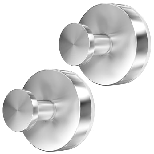 Suction Cup Hooks for Shower, 2 PCS No-Drill Towel Holder for Bathrooms Wall, Glass Door, Mirror, Tiles, Kitchen, Hold Robe & Wreath, Hanging up to 15 lbs – Waterproof & Rustproof, Loofah-Silver - color: Loofah-Silver