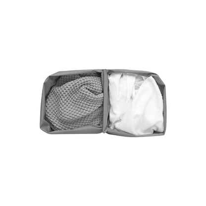 Brabantia - Bo Laundry Hamper Bag 2 x 12 Gal - Replacement Bag for Bo Laundry Hamper - Dual Compartments for Easy Sorting - Portable & Hygienic - Cotton Bag with Velcro Closing - Gray - size: 2 x 12 Gal Compartments