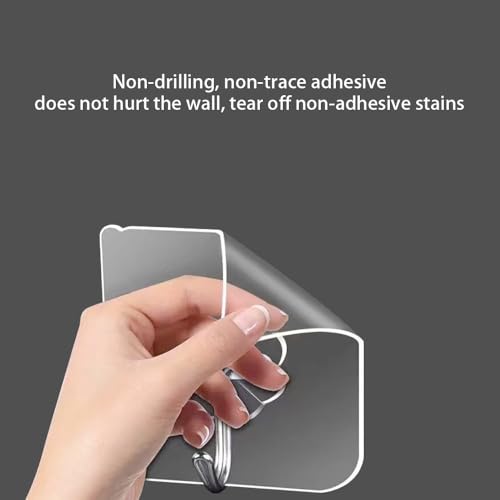 20 Pack Heavy Duty Self Adhesive Hooks -Transparent, Waterproof, Sticky Wall Hooks for Keys, Bathroom, Outdoor, Kitchen, Door, Home Improvement, Utility - color: 20 Pack-Transparent