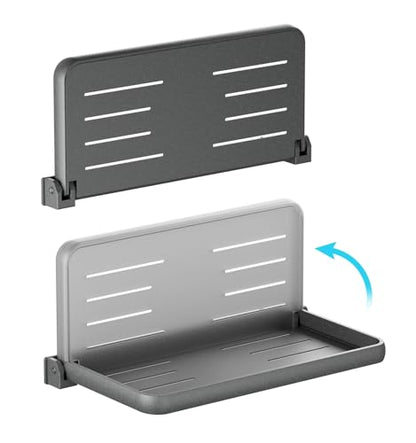 Aluminum RV Folding Wall Shelves 12 Inch Collapsible Fold Down Bookshelf for Camper - Small Foldable Trailer Interior Hidden Bedside Storage Rack 2 Pack - size: 2 Pack