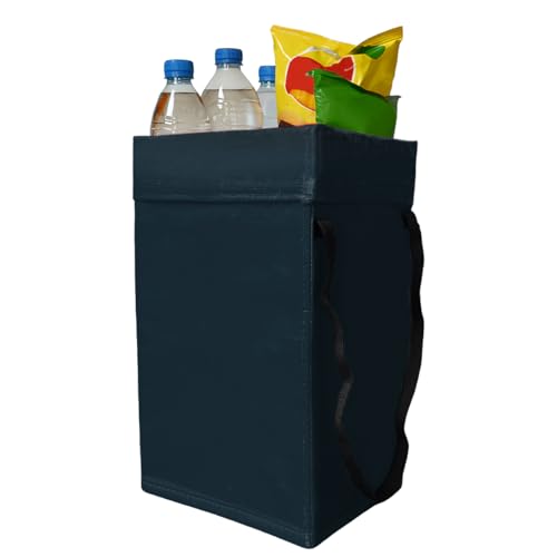 YoRise Foldable Car Trash Can, Multipurpose Waterproof Auto Back Seat Hanging Garbage Organizer, Large Capacity Leak-Proof Vehicle Interior Storage Bag Accessories for Cars, SUVs, Trucks (Cyan) - color: Cyan