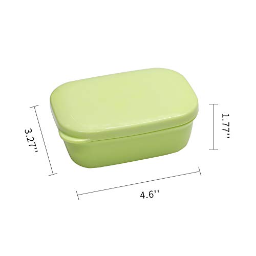 Soap Dish 2 Pack Waterproof Portable Soap Case Tray for Travel, Home, Outdoor, Camping, Gym - Light Green - color: Light Green