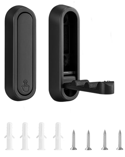 2 Pcs Folding Wall Hooks, Heavy Duty Coat Hooks, Stable Wall-Mount, Black | Metal Hooks, Foldable Hook. Space-Saving for Coats, Hooks for Hanging Coats, Scarves, Hats, Bags, Towels, Bathrobes, Keys - color: Black, size: 2PC
