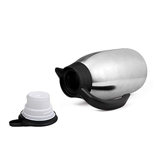 68oz Coffee Carafe Airpot Insulated Coffee Urn Stainless Steel Vacuum Thermal Pot Flask for Coffee, Hot Water, Tea, Hot Beverage - Keep 12 Hours Hot, 24 Hours Cold - color: Silver
