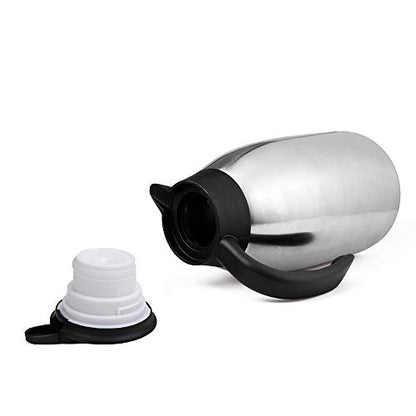 68oz Coffee Carafe Airpot Insulated Coffee Urn Stainless Steel Vacuum Thermal Pot Flask for Coffee, Hot Water, Tea, Hot Beverage - Keep 12 Hours Hot, 24 Hours Cold - color: Silver
