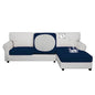 Easy-Going 100% Waterproof 3 Pieces Couch Cushion Covers for Sectional Sofa Left/Right L Shape Chaise Lounge Sofa Seat slipcover Anti-Slip Sofa Cover (2 Seater + 1 Chaise, Navy - color: Navy, size: 2 Seater + 1 Chaise