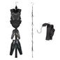Hockey Hanger Portable Hanging Dryig Rack Hockey Gifts for Home and Outdoor Using in Ice Hockey Skating Football Camping Fishing 5 Hooks (Black-10hooks) - color: Black-10hooks