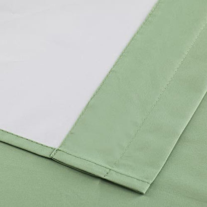 Diamond Home Linens 2 Piece 100% Blackout Insulated Rod Pocket Kitchen Curtain Tiers Set for Small Windows 24" Long-Sage - color: Sage, size: 27"W x 24"L (Pack of 2)