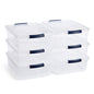 Rubbermaid Cleverstore 17 Qt Clear Storage Bins with Lids, 6-Pack, Stackable, BPA-Free, Made in USA - size: 17 Qt – 6 Pack