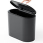 Yieach 3.17 Gallon Thin Small Black Bathroom Trash Can with Lid,12L Small Pet/Dog Proof Slim Trashcan and Skinny Covered Trash Can,Plastic Covered Wastebasket,Garbage Can for Kitchen,Office,RV,Bedroom - color: Black, style: Pack of 1