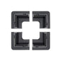 Spartan Power ABS Drill Free Solar Panel Mount 4 Piece (Black) Great for RV's, Vans, Trailers, Buses, Skoolies, Boats - color: Black