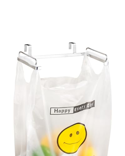 YQh Garbage Bag Holder Stainless Steel for Kitchen Cabinet Doors and Walls (Open-top Style) - style: Open-top Style