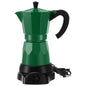Coffee Pot 6 Cup Electric Espresso Coffee Maker Italian Moka Maker 300ml Portable Aluminum Espresso Machine Cafetera Moka Pot with Detachable Base, Gift for Home Travel(Dark Green) - color: Dark Green