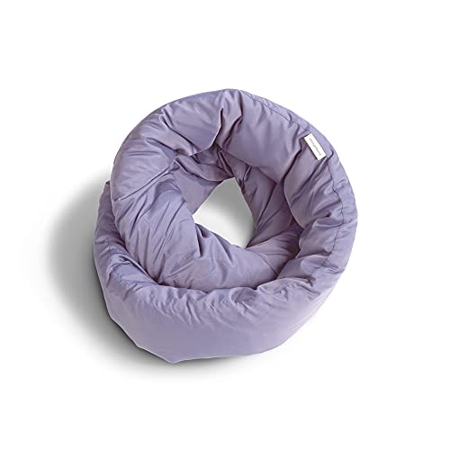 Huzi Infinity Pillow - Home Travel Soft Neck Scarf Support Sleep (Purple) - color: Purple