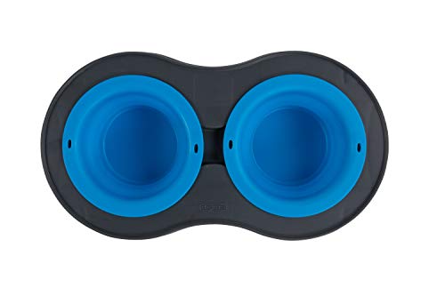Dexas Pets Double Elevated Pet Feeder, 2.5 Cup Bowls, Pro Blue (PW1104322194) - color: Pro Blue, size: Large/2.5 Cup Capacity Bowls