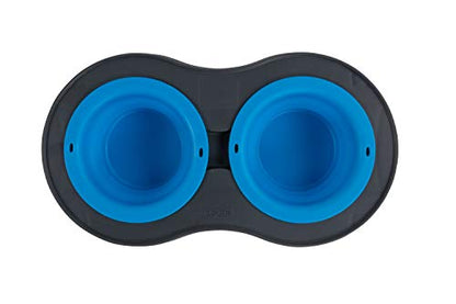 Dexas Pets Double Elevated Pet Feeder, 2.5 Cup Bowls, Pro Blue (PW1104322194) - color: Pro Blue, size: Large/2.5 Cup Capacity Bowls