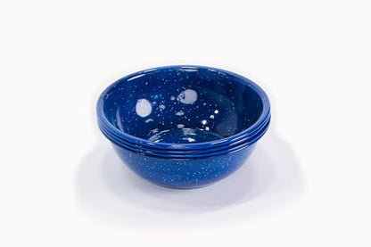 Enamelware for Camping and Backpacking - Enamel Cookware Gear Essentials for Camping and Backpacking (Made by Caddis Sports) (6 Inch Bowl (4 Pack)) - style: 6 Inch Bowl (4 Pack)