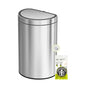 EKO Mirage Semi-Round Motion Sensor Trash Can, 47 Liter / 12.4 Gallon Automatic Large Kitchen Trash Can with Deodorizer Compartment, Removable Lid and Bucket, Matte Stainless Steel - size: Mirage 47L - Stainless Steel